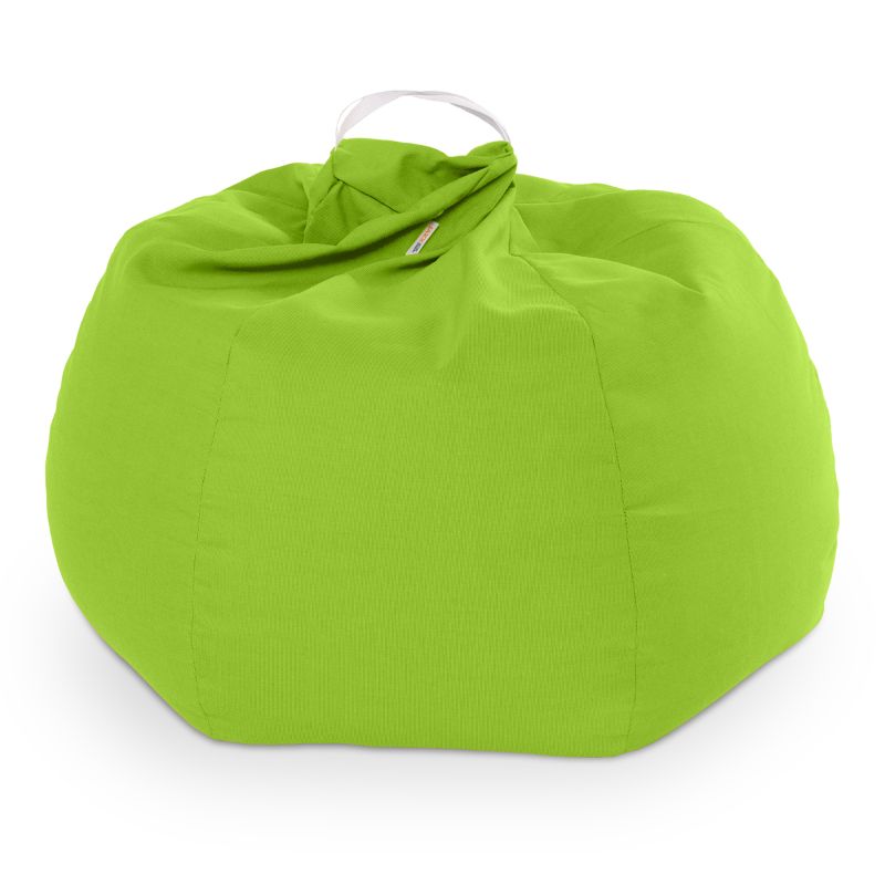Jaxx Kiss outdoor bean bag chair in Lime on a white studio background