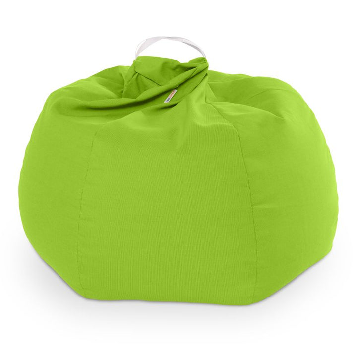 Jaxx Kiss outdoor bean bag chair in Lime on a white studio background