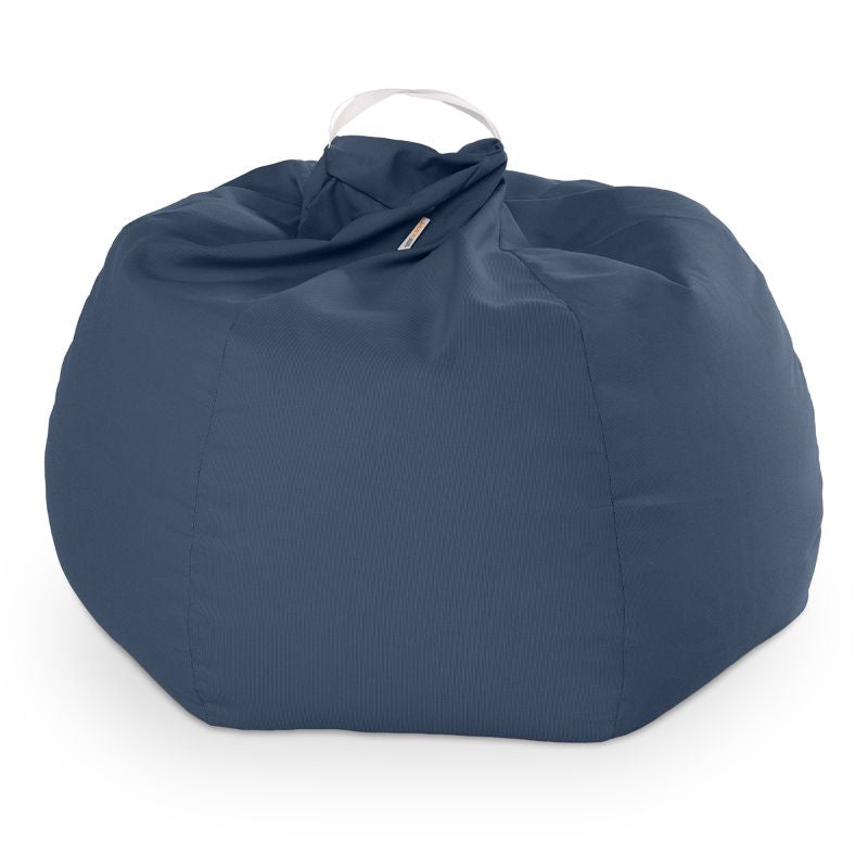 Jaxx Kiss outdoor bean bag chair in Navy on a white studio background