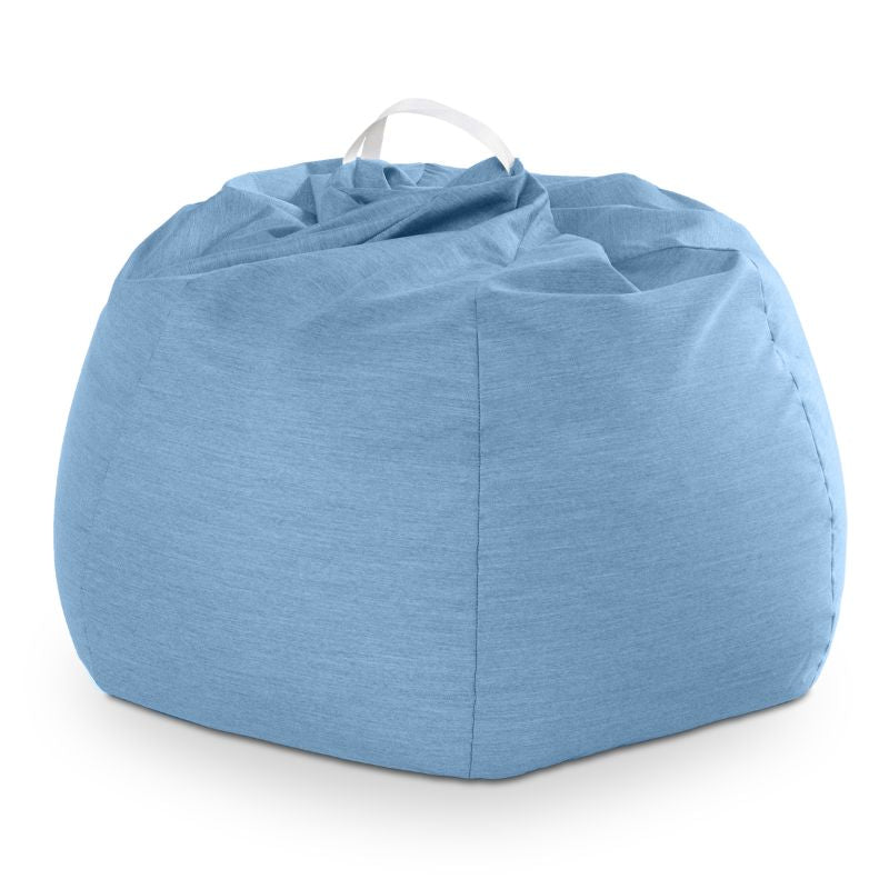 Jaxx Kiss outdoor bean bag chair in Ocean Blue on a white studio background