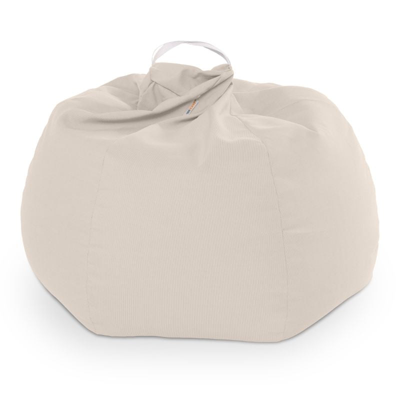 Jaxx Kiss outdoor bean bag chair in Pearl on a white studio background