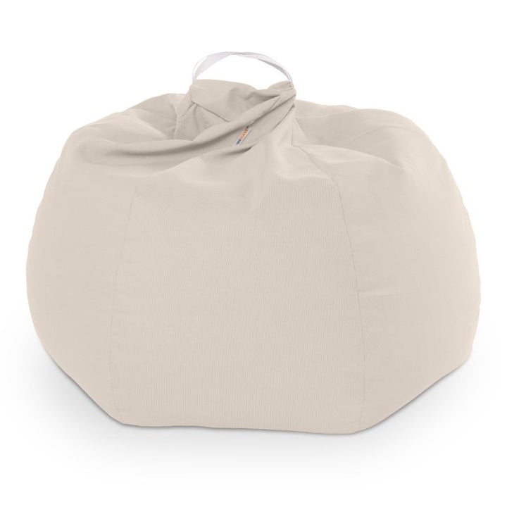 Jaxx Kiss outdoor bean bag chair in Pearl on a white studio background