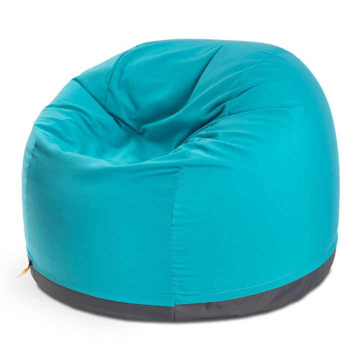 Jaxx Palmetto outdoor bean bag chair in Cancun Blue Sunbrella fabric