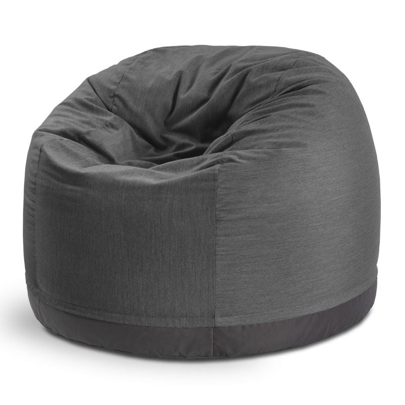 Jaxx Palmetto outdoor bean bag chair in Charcoal Sunbrella fabric