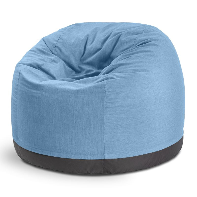 Jaxx Palmetto outdoor bean bag chair in Ocean Sunbrella fabric