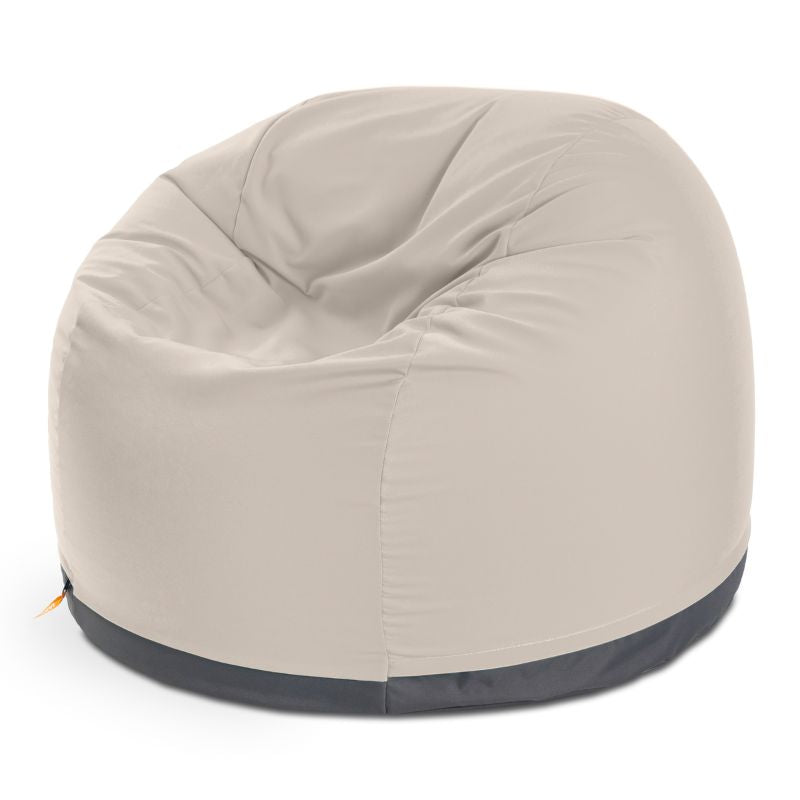 Jaxx Palmetto outdoor bean bag chair in Pearl Sunbrella fabric