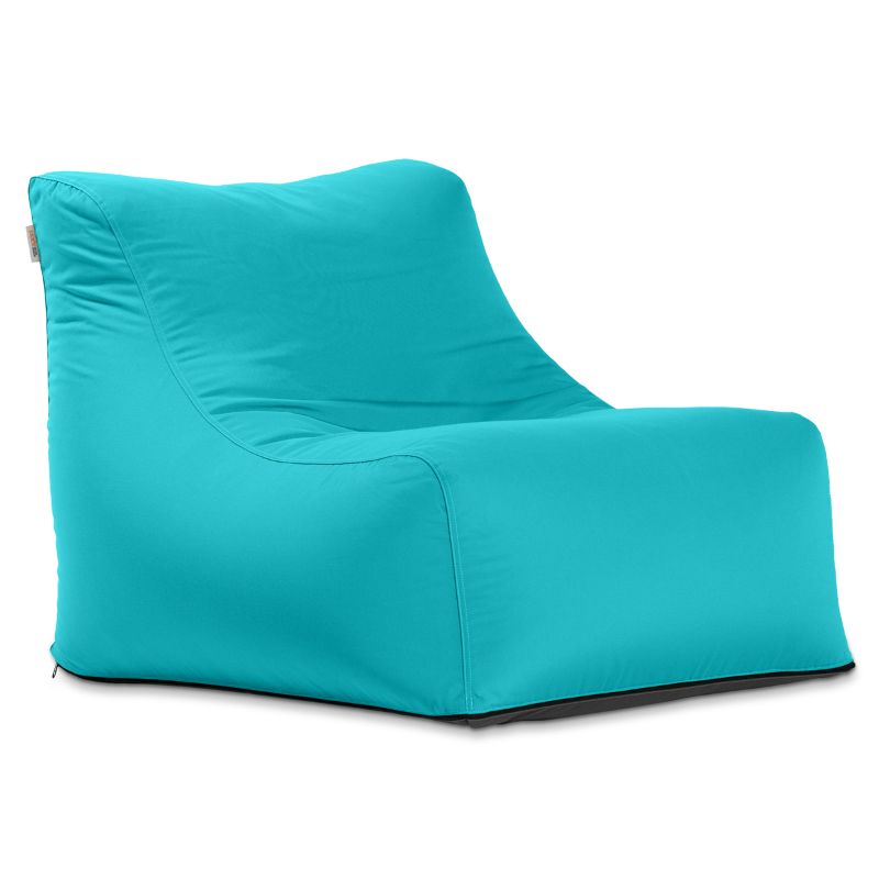 Jaxx Ponce Outdoor Bean Bag Chair in Lagoon, a bright turquoise boat bean bag chair for sunny days by the water