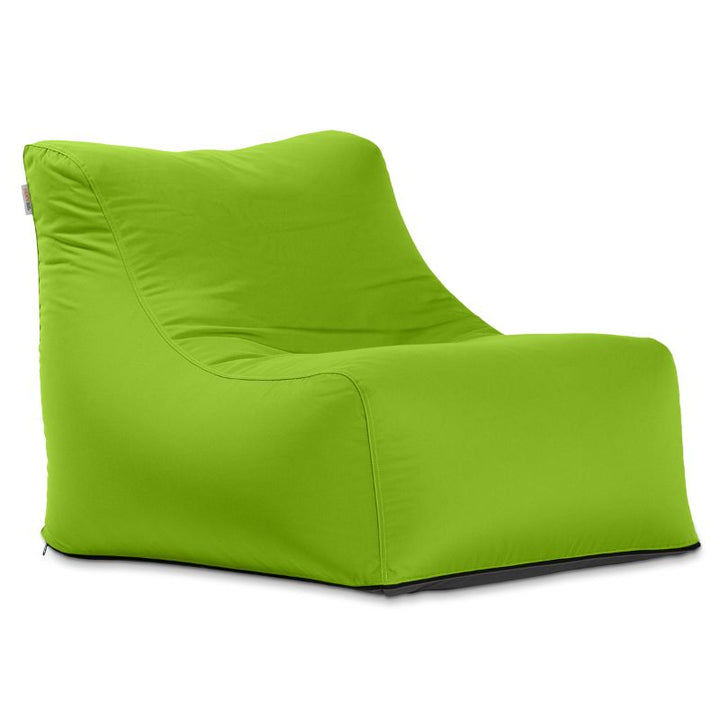 Jaxx Ponce Outdoor Bean Bag Chair in Lime, a vivid green weather-resistant bean bag for backyards and pool decks