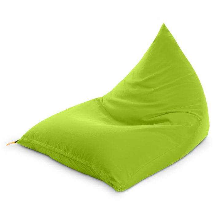 Jaxx Twist outdoor bean bag chair in Lime, a vibrant indoor-outdoor bean bag lounger on a white background