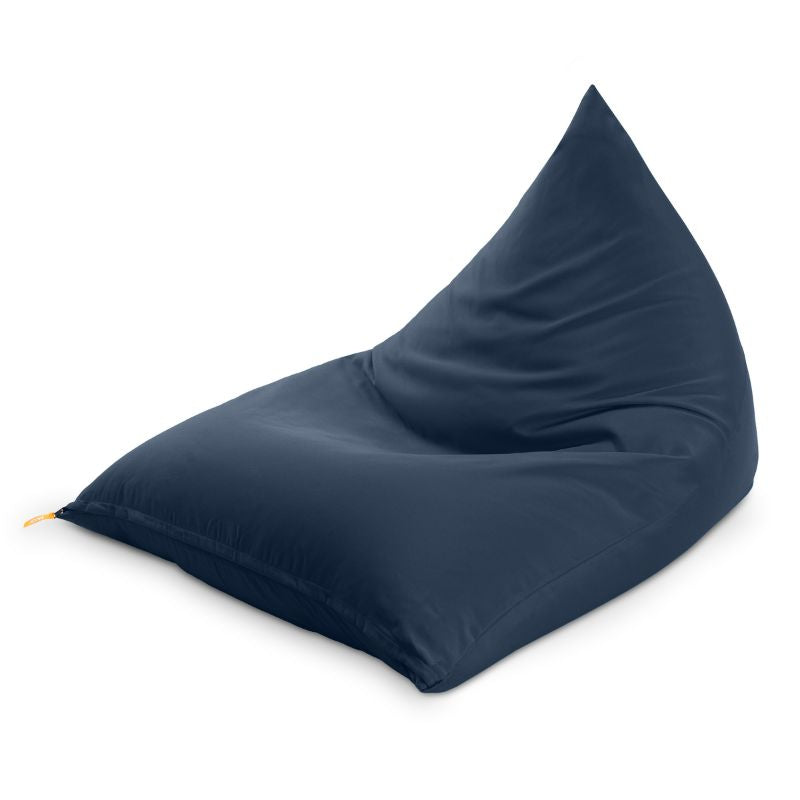 Jaxx Twist outdoor bean bag chair in Navy, a fade-resistant patio lounger for homes, schools and clinics
