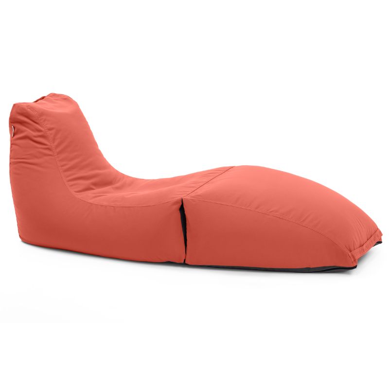 Studio product shot of the Prado outdoor bean bag lounger in Flamingo