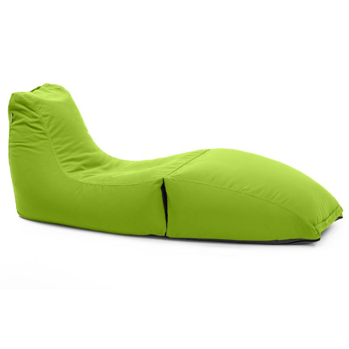 Studio product shot of the Prado outdoor bean bag lounger in Lime Green