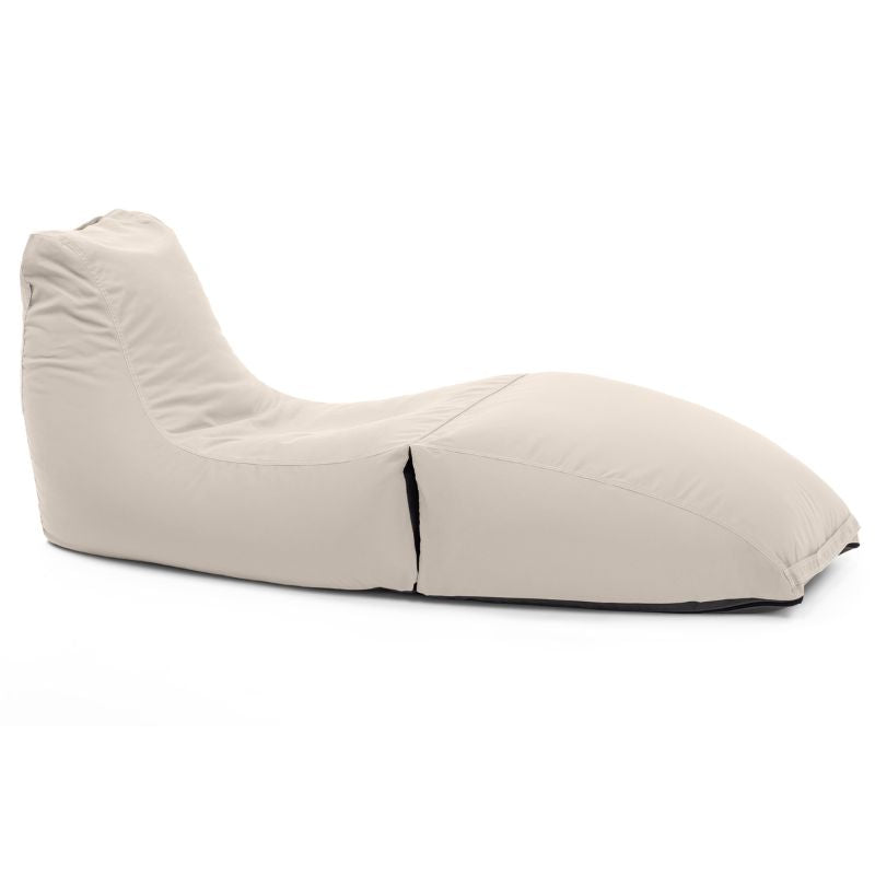 Studio product shot of the Prado outdoor bean bag lounger in White
