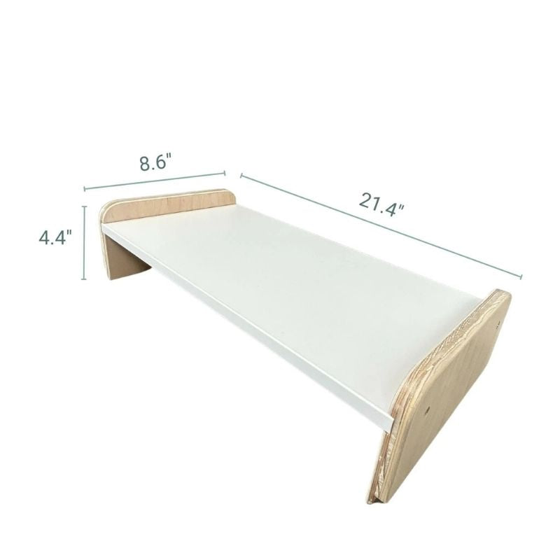 Sapiens Child Papaya Double Montessori Table and Chair Set second dimension display showing additional measurements and height adjustment ranges for the adjustable table and two-chair configuration