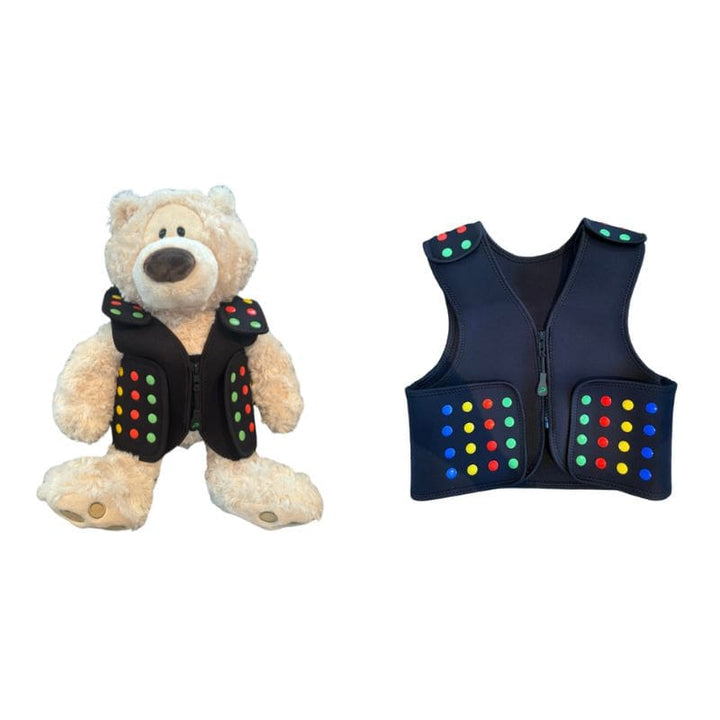 Power WearHouse ProPower Compression Vest displayed alongside the complimentary Comfort Bear included with bulk bundle orders