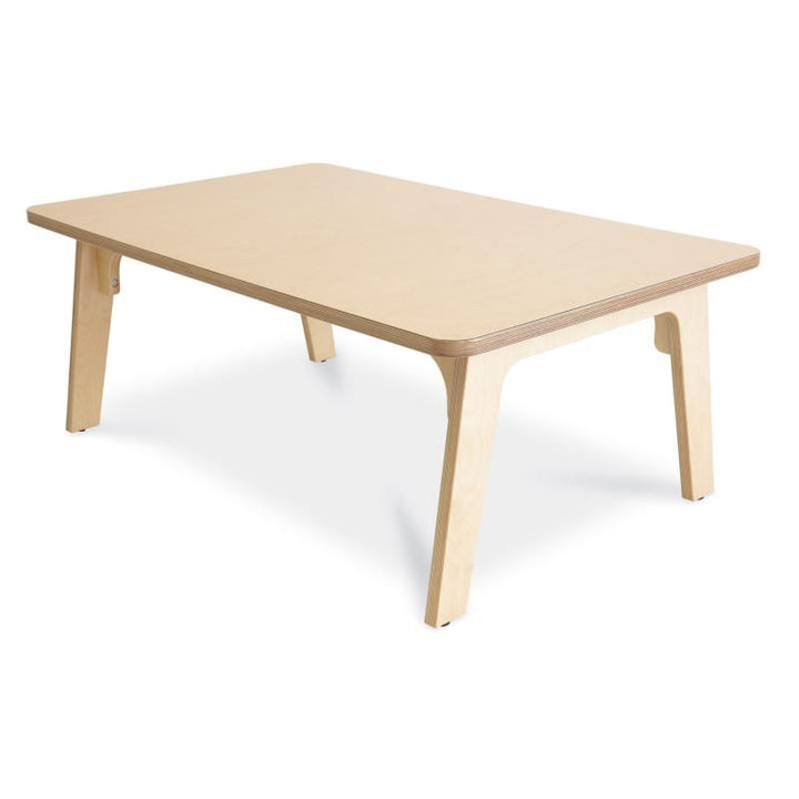 Whitney Brothers Whitney Plus Rectangle Table at 18 inches with a maple laminate top and birch plywood legs, a durable preschool rectangle table