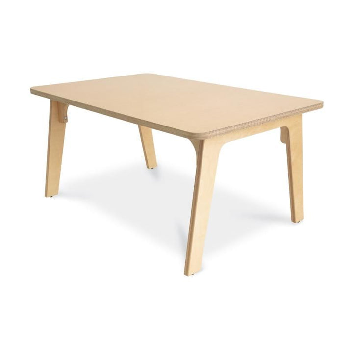 Whitney Brothers Whitney Plus Rectangle Table at 22 inches with a maple laminate top and birch plywood legs, a durable preschool rectangle table