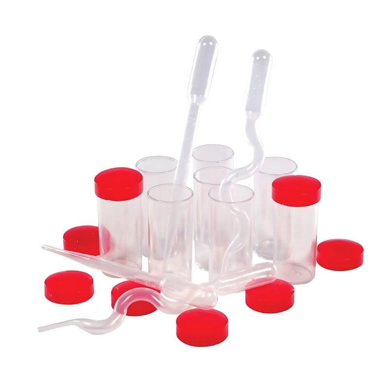 Red tube component from the ROYLCO LED Colour Changing Light Cube Sensory Exploration Kit, showing accessory detail for hands-on sensory exploration and STEAM learning