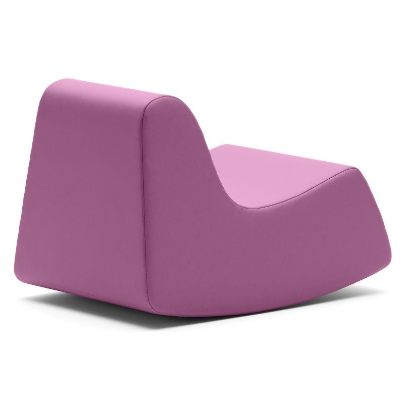 Back view of the purple Jaxx Midtown Rocker, a sensory rocking chair for kids for flexible seating