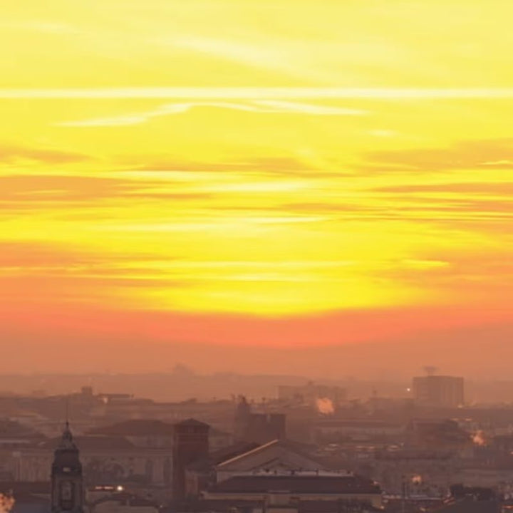 City sunset video still from the landmarks and culture theme in the TFH ChromaTheme sensory video library