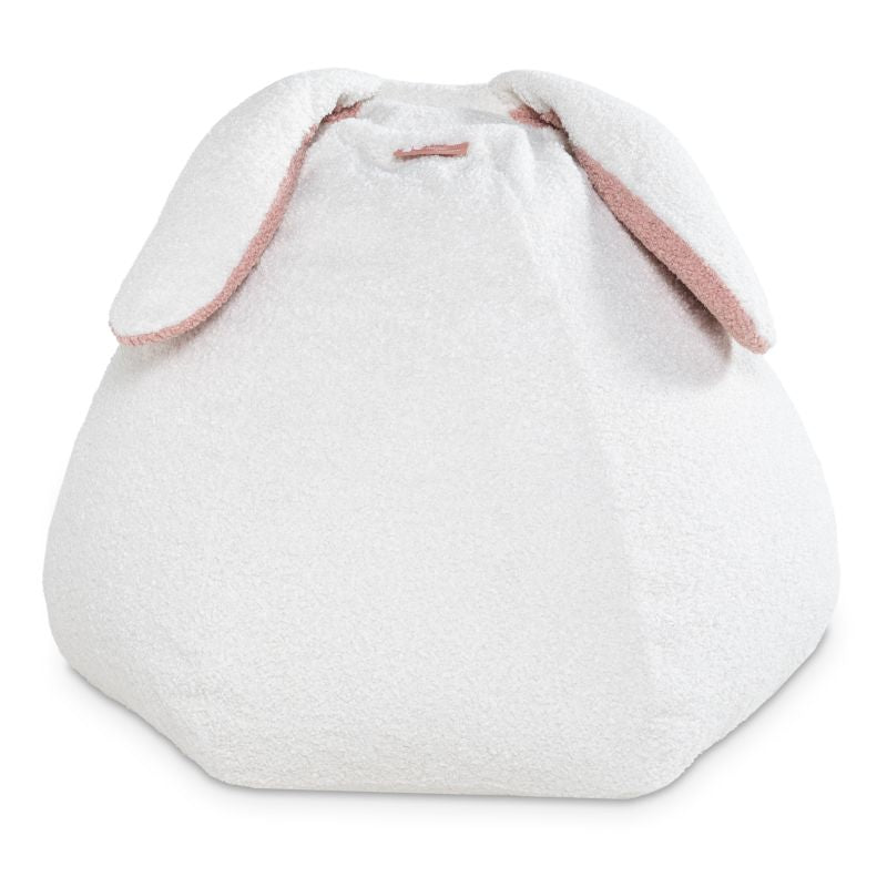 Raven-Symoné HopSeat sherpa bean bag chair in cloud, a cozy sensory bean bag chair with deep-pressure comfort
