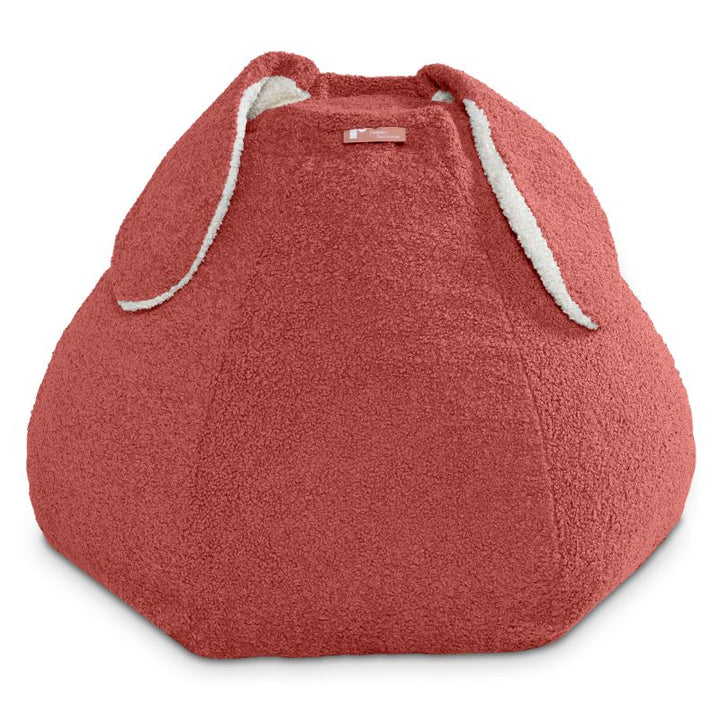 Raven-Symoné HopSeat sherpa bean bag chair in rosewood, a deep-pressure sensory bean bag chair for the whole family