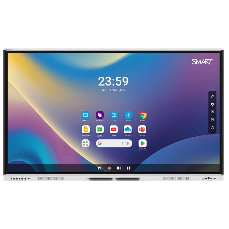 SMART Board GX Plus interactive whiteboard front-facing view showing full touchscreen surface for classroom and therapy room use