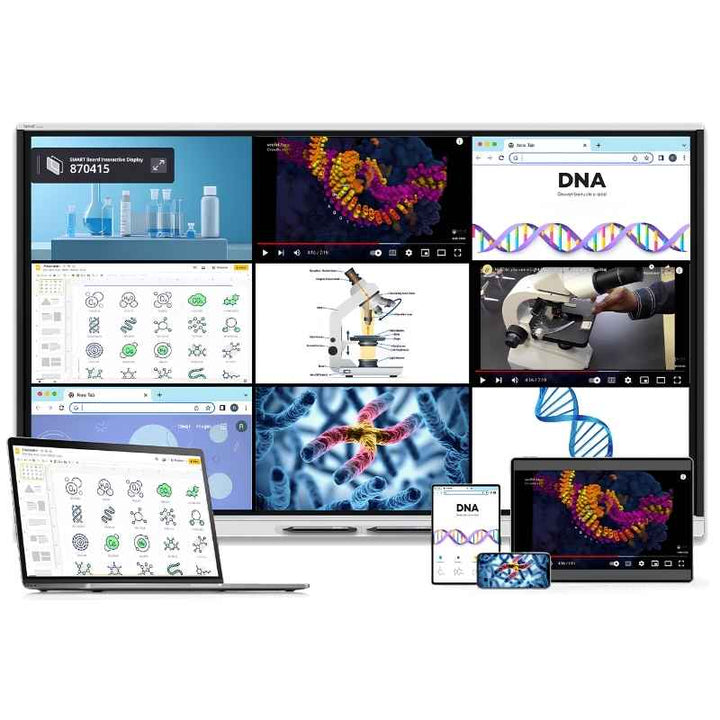 SMART Board GX Plus displaying a science lesson, showing the interactive whiteboard's capabilities for educational content delivery