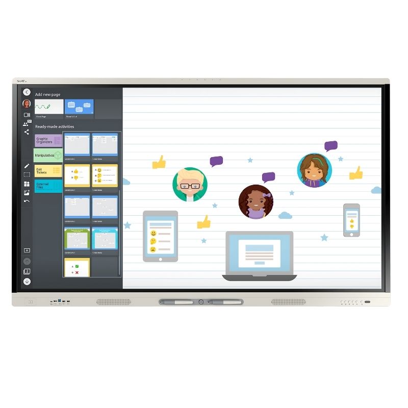 SMART Technologies MX Series interactive whiteboard clean panel view showing zero-bonded 4K display surface