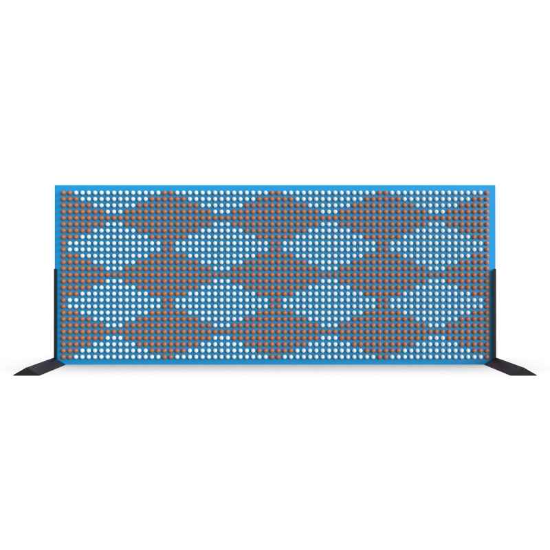 LiteZilla Spinfinity Wall interactive spinning wall panel displaying a custom camouflage style pattern on a wide blue panel