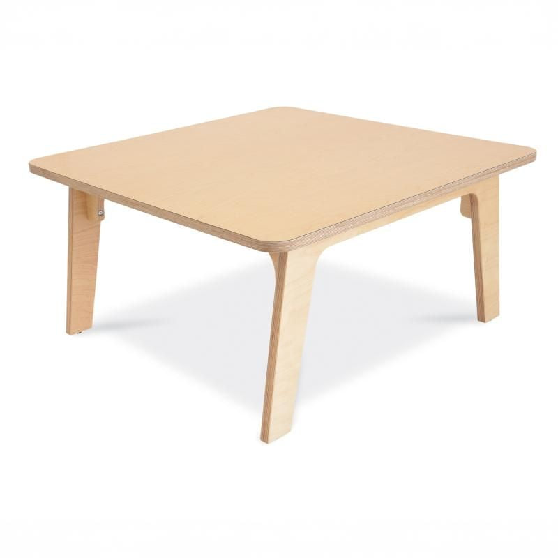 Whitney Brothers Whitney Plus Square Activity Table 18H, a low preschool table with a scratch-resistant maple top and 1-inch birch plywood legs