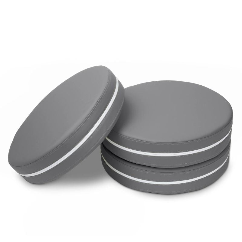 Jaxx Kirkwood stacking floor cushions in grey, a set of three stackable classroom seating circles
