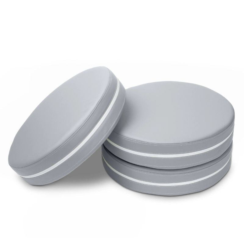 Jaxx Kirkwood stacking floor cushions in light grey, a set of three flexible seating circles for classrooms