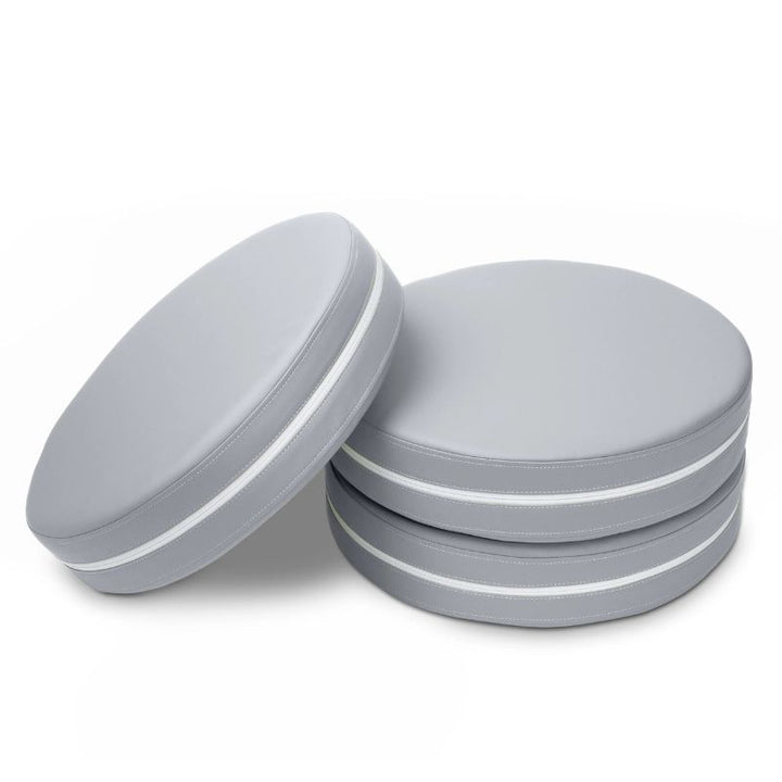 Jaxx Kirkwood stacking floor cushions in light grey, a set of three flexible seating circles for classrooms