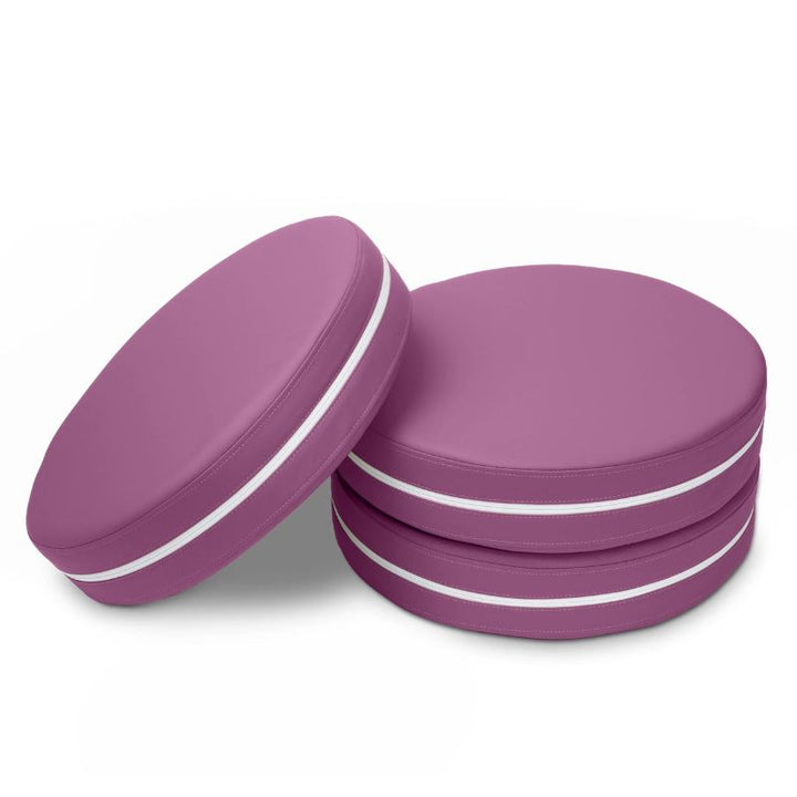 Jaxx Kirkwood stacking floor cushions in purple, a set of three flexible seating circles for classrooms