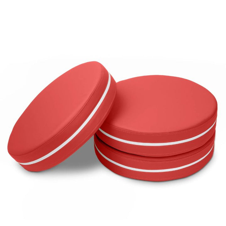 Jaxx Kirkwood stacking floor cushions in red, a set of three stackable classroom seating circles