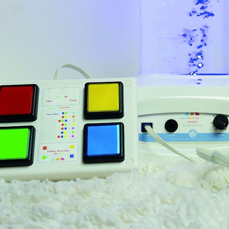 TFH Interactive LED Bubble Tube 4-button wired colour controller for 16-colour sensory room interaction