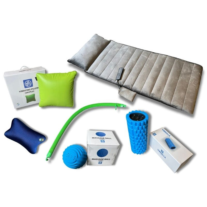 TFH Calming Vibration Kit detail view of vibrating sensory tools for light touch, pressure, and texture exploration