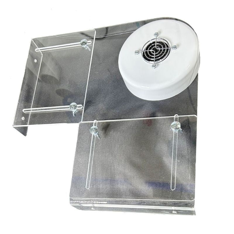 TFH Hurricane Tube Security Bracket showing the durable acrylic bracket arm and cap assembly, designed to secure TFH hurricane tubes to a wall in corner sensory room installations