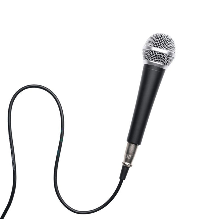 TFH Interactive Infinity Tunnel included microphone shown in clean front view, the handheld sound-responsive controller used with the optical illusion sensory wall panel