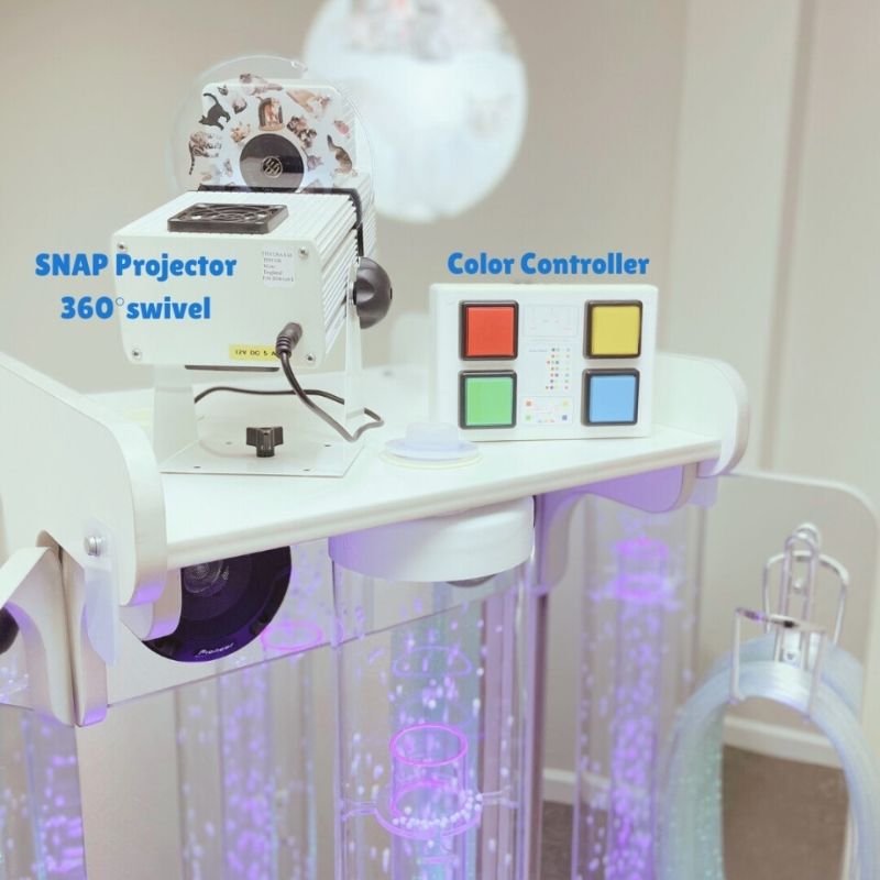 TFH Mobile Sensory Cart Waterless Opti Solar 80 FX projector and controller showing the projection sensory component for multi-sensory room environments