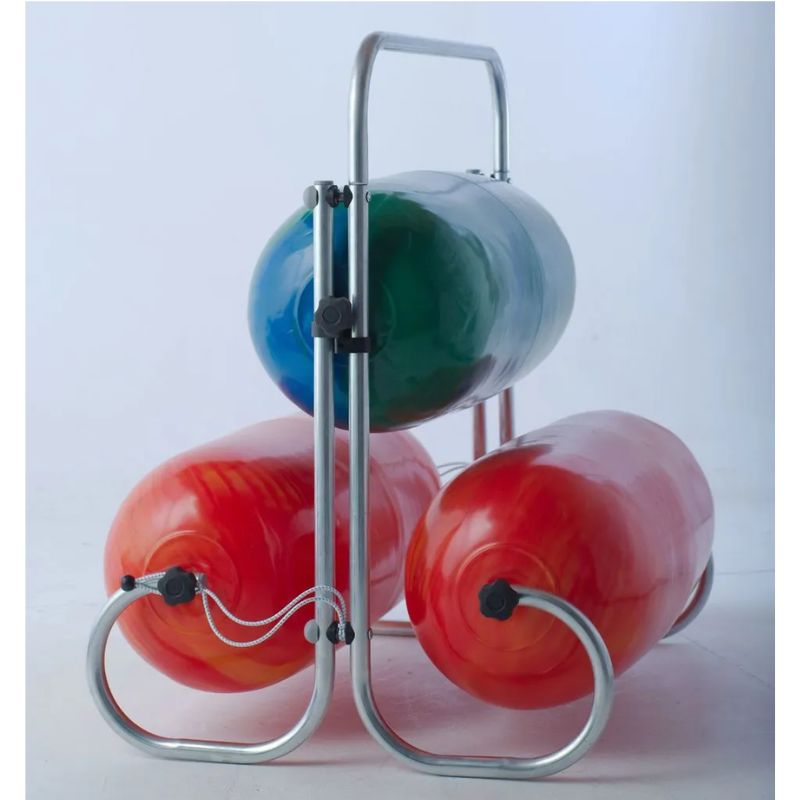 TFH Sensory Squeeze Machine showing its three inflatable bumpers mounted in the lightweight steel frame, an adjustable deep pressure tool for children and adults