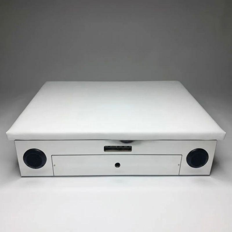 Front view of the TFH Vibroacoustic Platform with Foam Pad showing its built-in resonance speakers, a full-body vibroacoustic therapy surface for sensory rooms