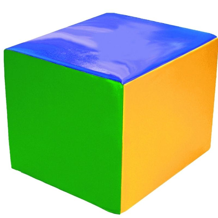 TFH Wireless Colour Controller Cube single 7-inch soft foam cube showing the double-stitched vinyl construction and coloured face panels used to control TFH sensory room equipment