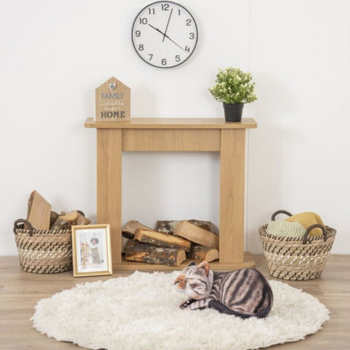 TTS Modern Living Fireplace shown in an early years setting, supporting language-rich role play and home corner dramatic play