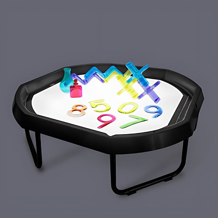 TTS Active World Tray Light Panel landscape view showing dimmable LED lighting for early years sensory learning