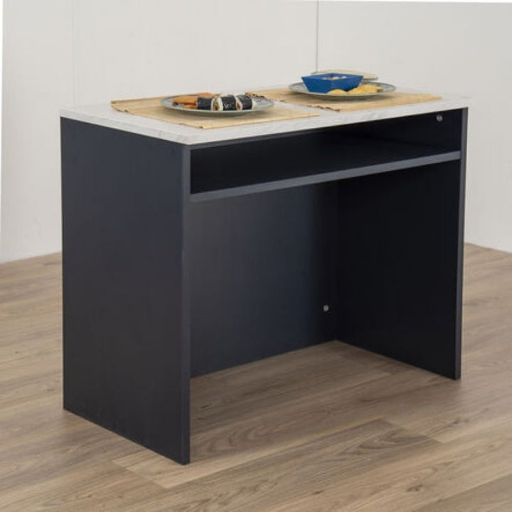 TTS Modern Living Breakfast Bar Island in navy, a pretend play kitchen island for early years classrooms and home play spaces