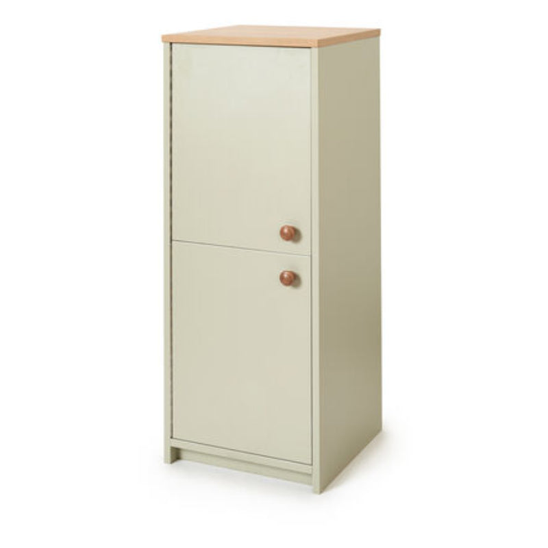 TTS Modern Living Fridge Freezer in sage finish, a full-height wooden role play kitchen unit for early years classrooms and home corner play