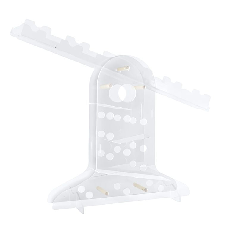 TTS STEAM Discovery Centre clean product view showing the full acrylic structure with integrated balance scale and central ramp track