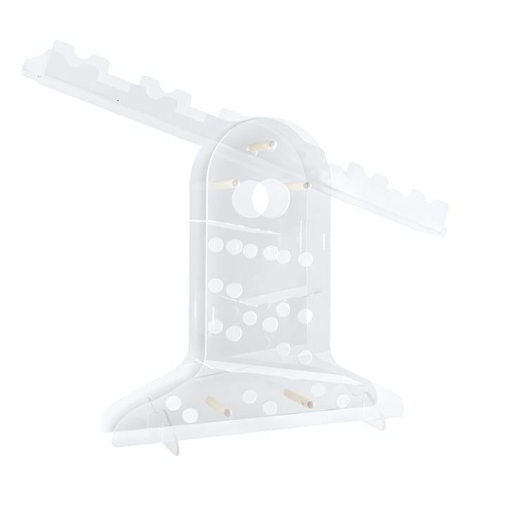 TTS STEAM Discovery Centre clean product view showing the full acrylic structure with integrated balance scale and central ramp track